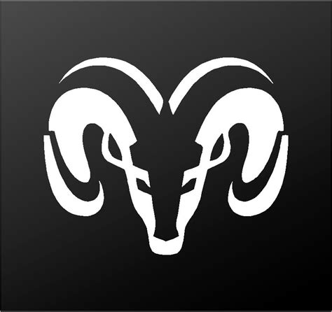 Dodge Ram Head Logo Symbol Vinyl Decal Car Truck Window Body Sticker ...