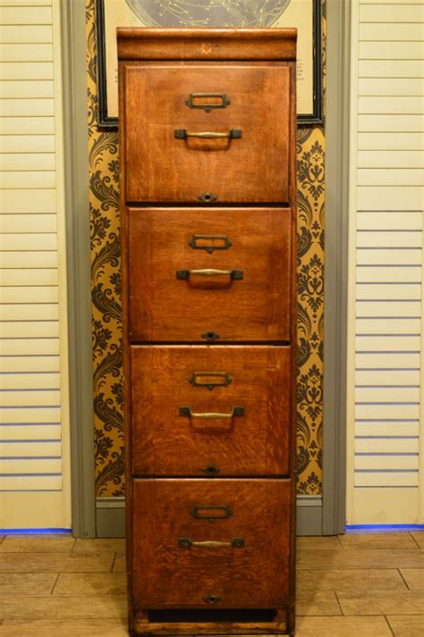 Antique / Vintage Oak Filing Cabinet kenrick and Jefferson | Etsy UK | Wooden file cabinet ...