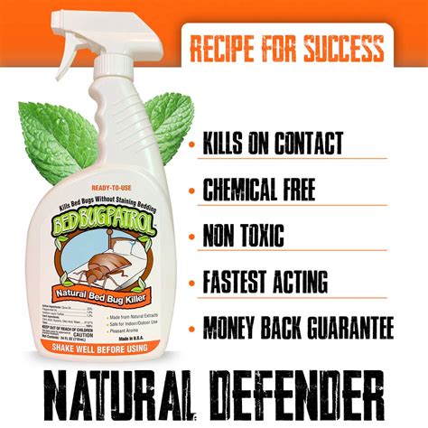 Bed Bug Patrol Bed Bug Killer Spray Treatment, 24oz Kills Bed Bugs on Contact with Residual ...