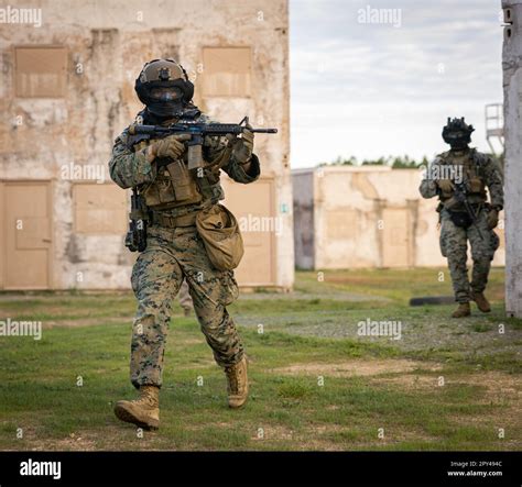 U.S. Marine Corps Cpl. Cannon James, a grenadier with 1st Battalion, 8th Marine Regiment, 2nd ...