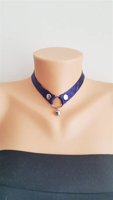 Ring and Bell collar choker o-ring collar choker bell collar