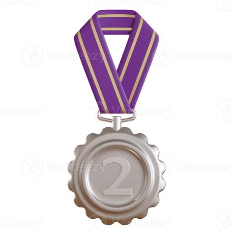 silver medal isolated on transparent background 21834284 PNG