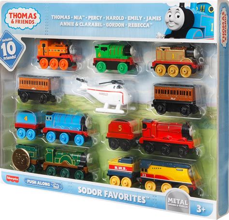 Fisher-Price Thomas & Friends Sodor Favorites gift set featuring die-cast train engines and ...