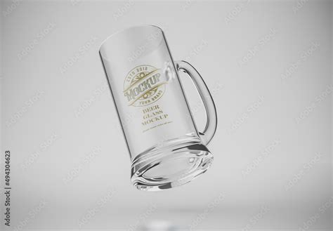 Empty Beer Glass Mockup Stock Template | Adobe Stock