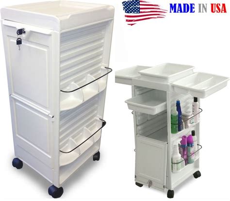 SALON SPA AESTHETICIAN ROLLABOUT TROLLEY N20E-P WHITE LOCKABLE BY DINA MERI | Health & Beauty ...