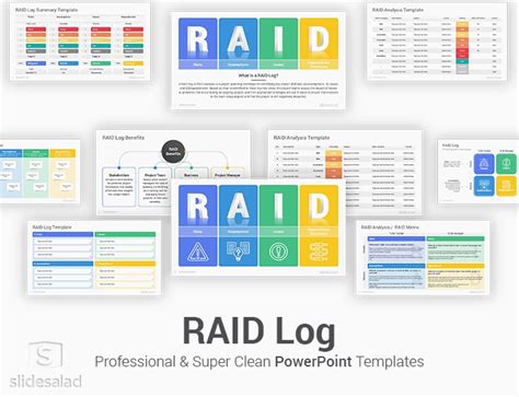 RAID Log PowerPoint Template Designs - SlideSalad