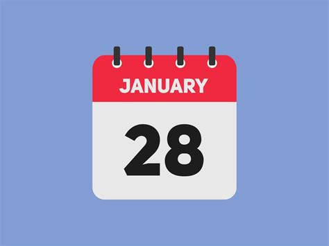 january 28 calendar reminder. 28th january daily calendar icon template ...