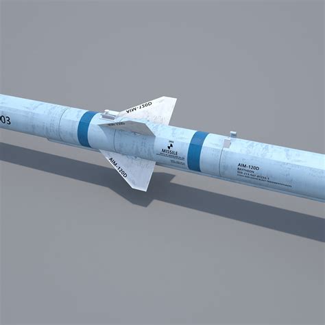 AIM-120D Missile 3D Model $59 - .max .fbx .obj - Free3D