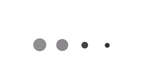 Animated 4 dots blinking loader. Ellipsis. Simple black and white ...