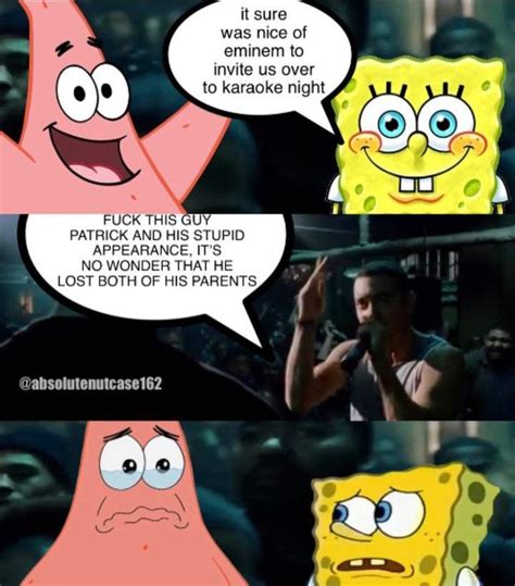 spongebob and patrick are talking to each other