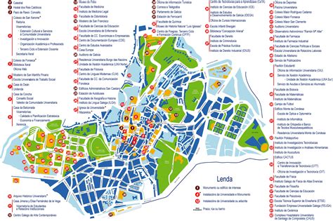 Plano del Campus Universitario de Santiago