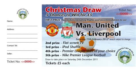 2011 Xmas Tickets Now Available. Man U vs Liverpool tickets plus four ...