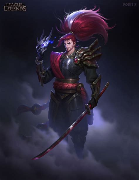 Foritis wang - LOL fanart - Blood Moon - Yasuo