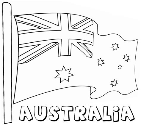 Australia Flag Printable coloring page - Download, Print or Color ...