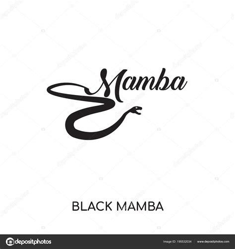 Black mamba logo isolated on white background , colorful vector Stock ...