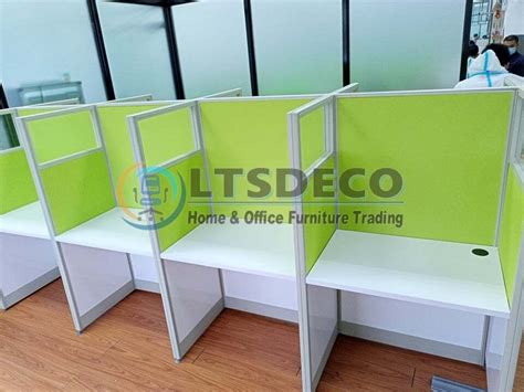 TWO TONE CUBICLE WITH GLASS OFFICE PARTITION FURNITURE on Carousell