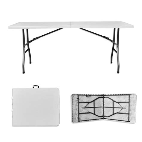 Buy 6ft Folding Tables, Heavy Duty HDPE Plastic Portable Folding Table, Utility Indoor Outdoor ...