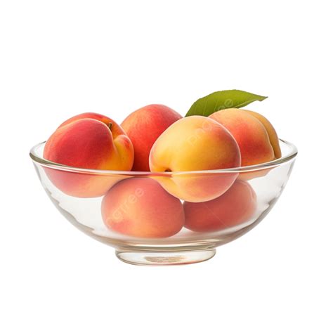 Glass Bowl Brilliance Peaches In Natural Elegance, Peach Fruit, Food ...