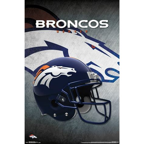 Denver Broncos Helmet 22'' x 34'' Logo Poster - Walmart.com - Walmart.com