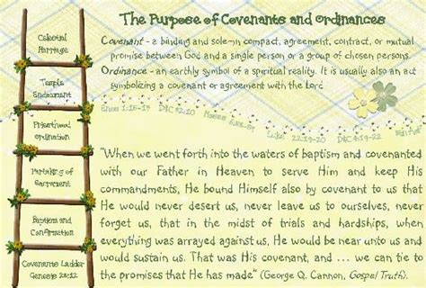 The purpose of covenants & ordinances | Relief society visiting teaching, Church lessons, Lds ...