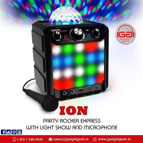 Bluetooth Party Speaker with Beat Sync Light Show and Microphone ...