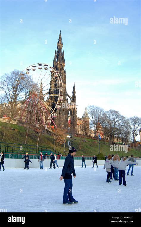 Edinburgh Princess Street Gardens Ice Skating at Christmas and New Year ...