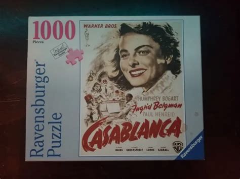RAVENSBURGER CASABLANCA MOVIE Poster 1000 pc Jigsaw Puzzle 2007 Bergman ...