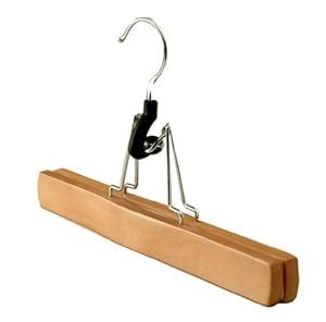 Amazon.com - Natural Wood Trouser/ Skirt Clamp Hanger - Pants Hangers