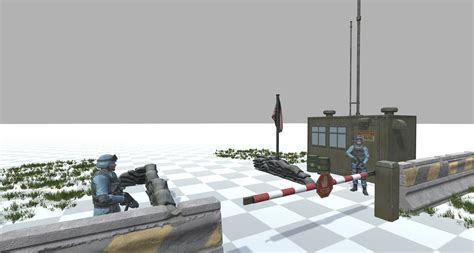 3D Military - Small Checkpoint - TurboSquid 2149332