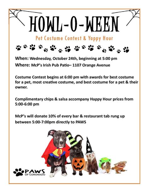 howloween paws dog costume contest - Coronado Times