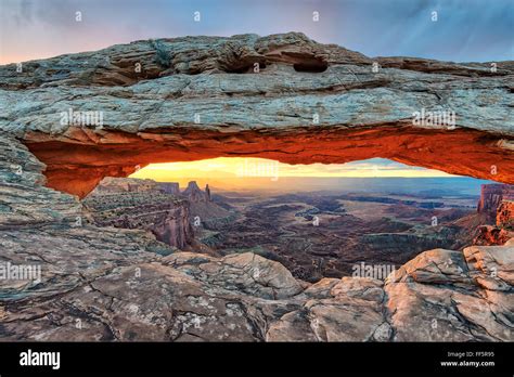 Mesa Arch sunrise, Utah, USA Stock Photo - Alamy