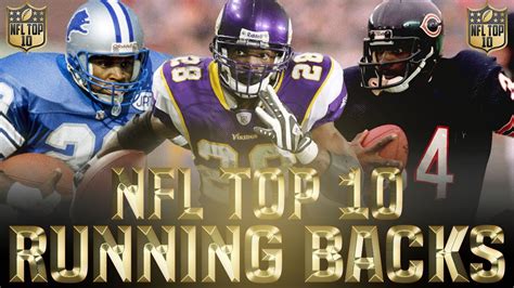 NFL Top 10 Best Running Backs Ever - YouTube