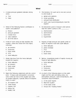 50 Global Wind Patterns Worksheet