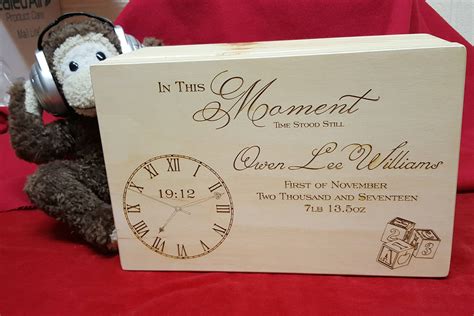 Personalised to the Very Second "At This Moment Time Stood Still" Your Baby Memories Keeper ...