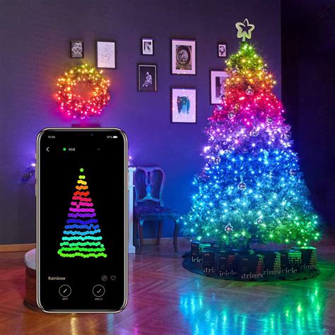 Twinkly 400 LED RGB Multicolor 105 Ft. Decorative String Lights ...