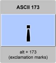 ASCII code Inverted exclamation marks, American Standard Code for Information Interchange, The ...