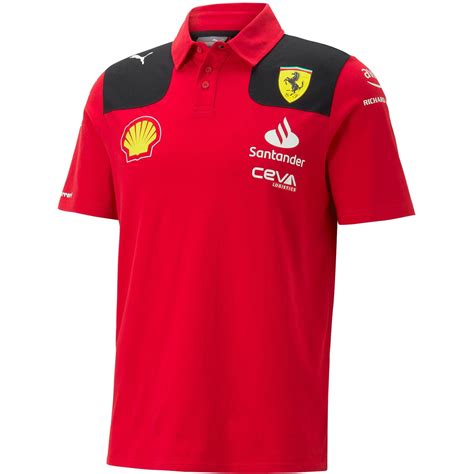 Scuderia Ferrari F1 Men's 2023 Team Polo Shirt | Print t shirt, T-shirt ...