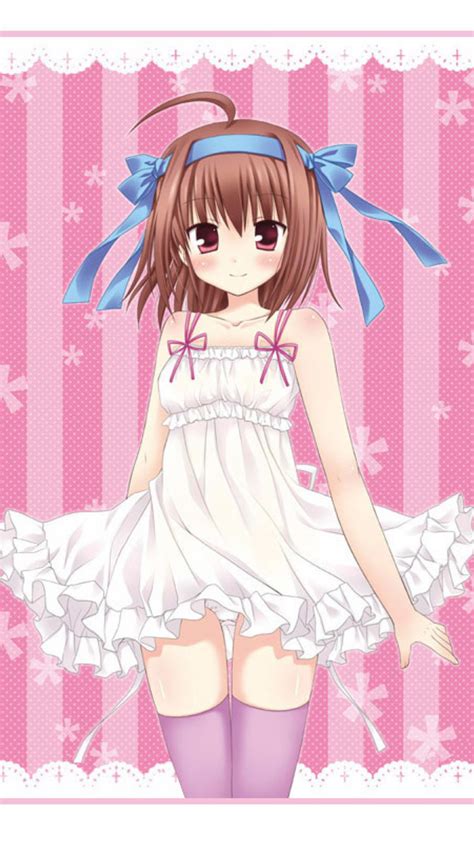 Cute Anime Girl White Dress Wallpaper - Free iPhone Wallpapers