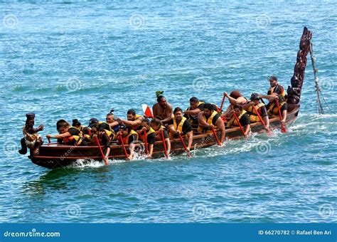 Maori Waka (canoe) On Lake Rotoiti Editorial Image | CartoonDealer.com ...