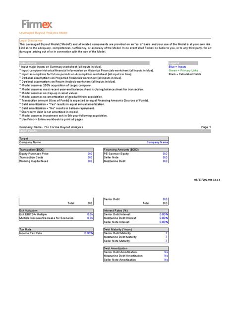 Leveraged Buyout LBO Model For Private Equity Firms | PDF | Revenue ...