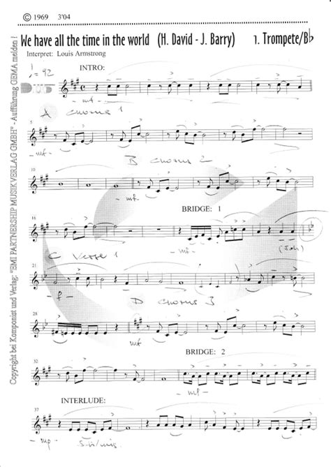 We Have All The Time In The World Sheet Music | John Barry | Jazz Ensemble