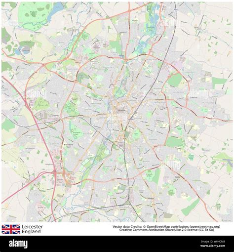 Map of leicester, england High Resolution Stock Photography and Images - Alamy