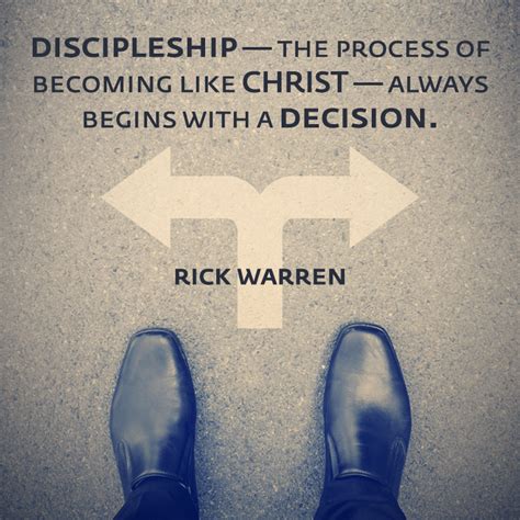 Discipleship - the process of becoming like Christ starts with a decision