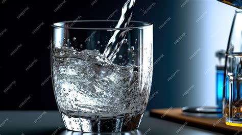 Premium AI Image | Photo of ice cubes and water in a glass Generative AI