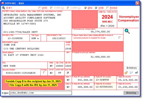 1099-Nec Excel Template Free