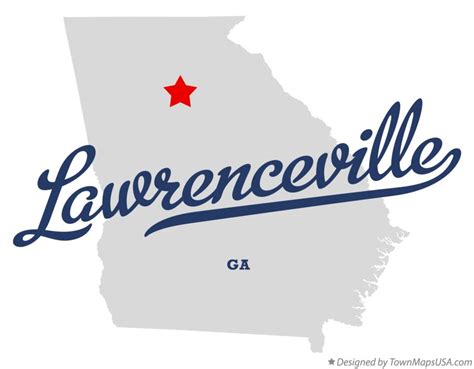 Map of Lawrenceville, GA, Georgia