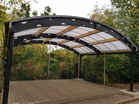 Another bespoke steel canopy installed in London - Setter Play