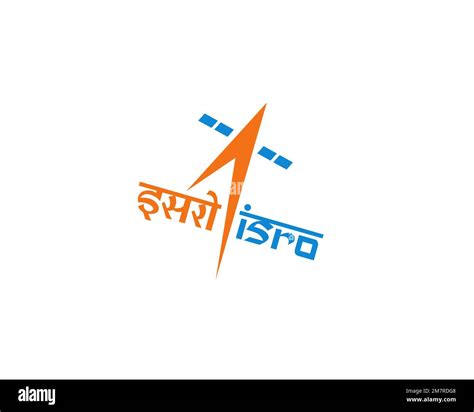 Indian Space Research Organisation, rotated logo, white background B ...