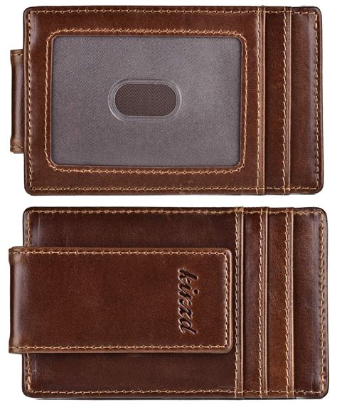 Money Clip, Front Pocket Wallet, Leather RFID Blocking Strong Magnet thin Wallet- Buy Online in ...