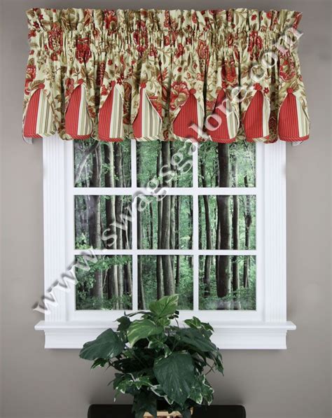 Imperial Dress Peek-A-Boo Valance - Brick - Waverly - Shaped Valances | Valance, Waverly ...